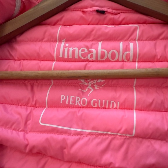 Piero Guidi NWOT S feather puffer vibrant pink ultra lux never worn - Picture 14 of 16